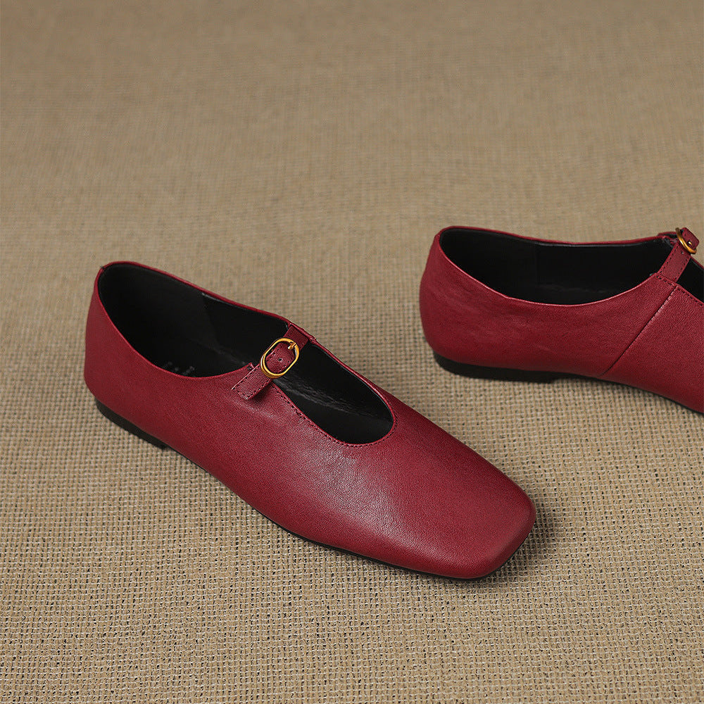 Elspeth | High Vamp Mary Jane Flat