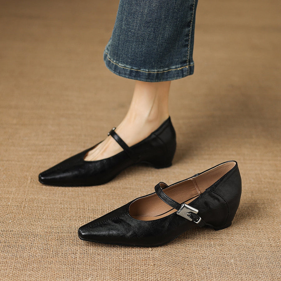Tamsin | Pointed Toe Mary Jane Flat