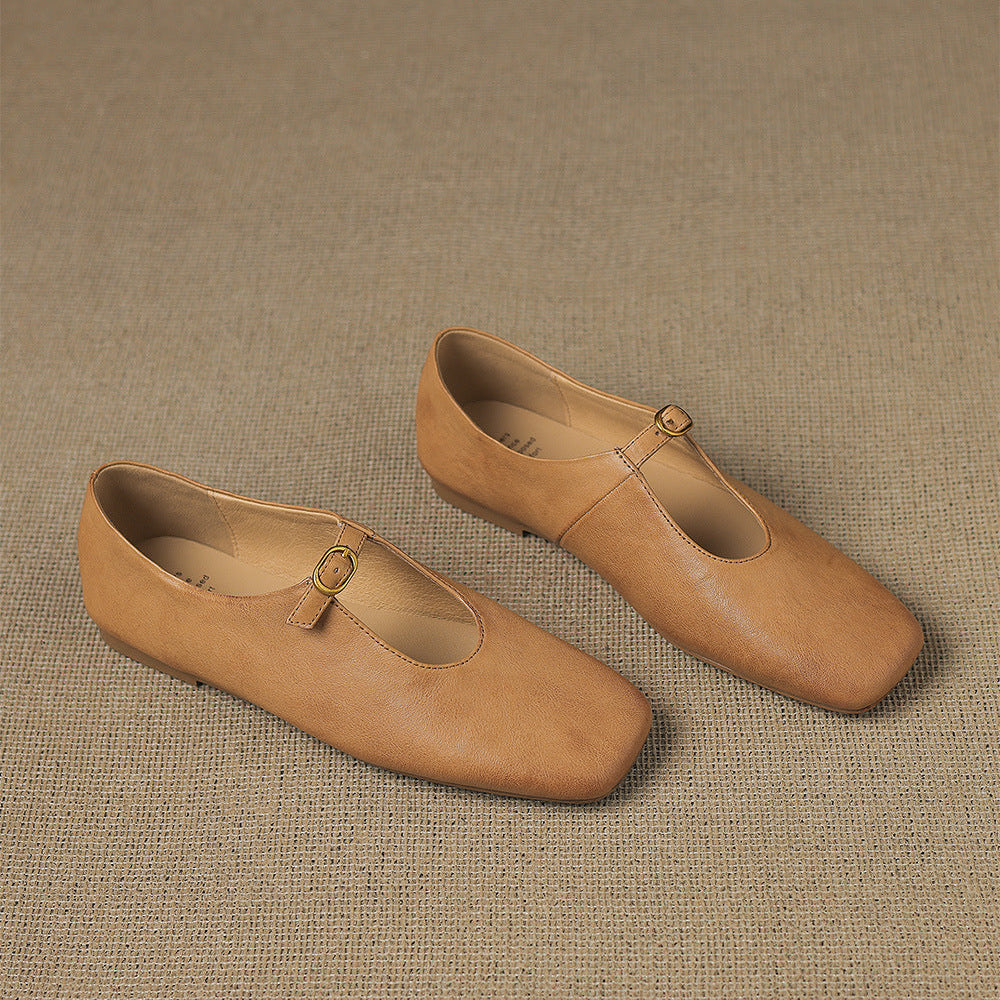 Elspeth | High Vamp Mary Jane Flat