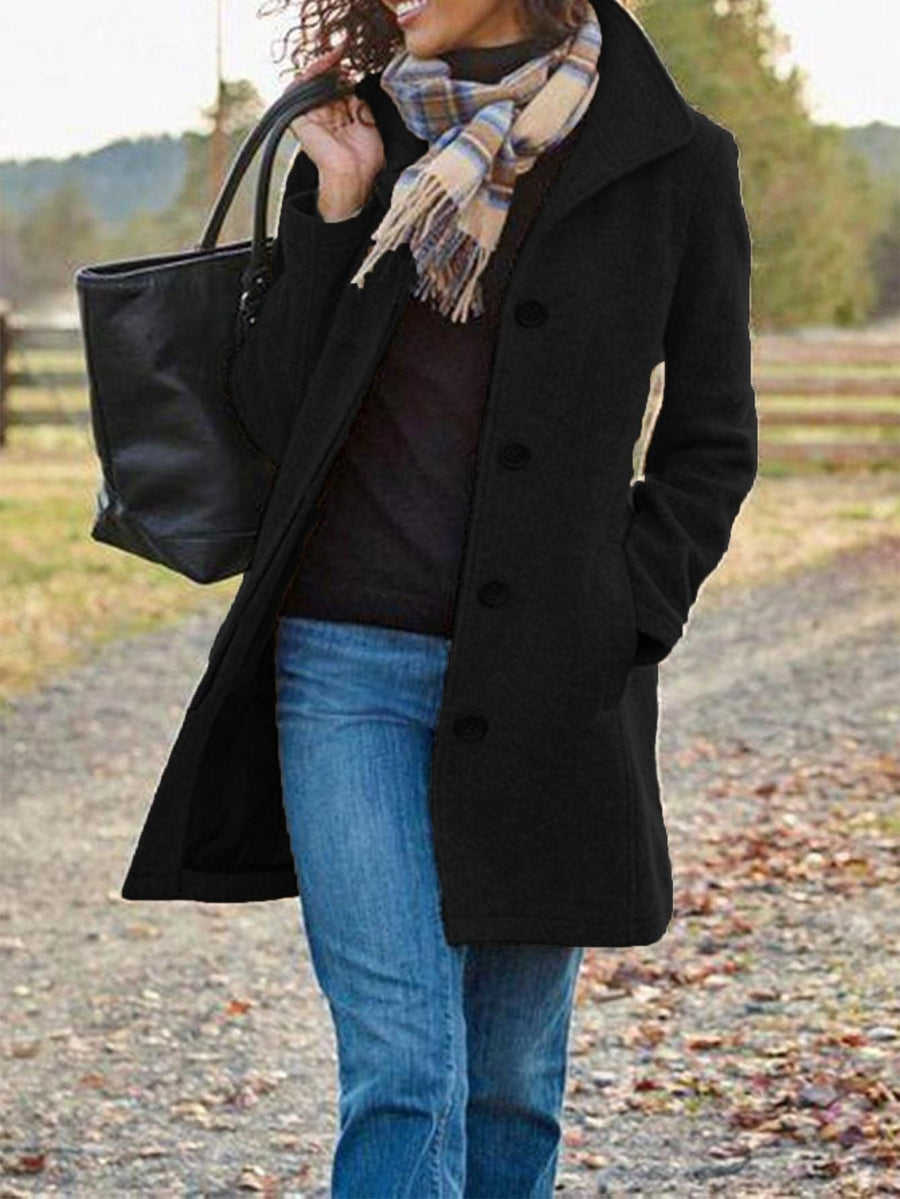 Clarisse Retro Long Woolen Coat