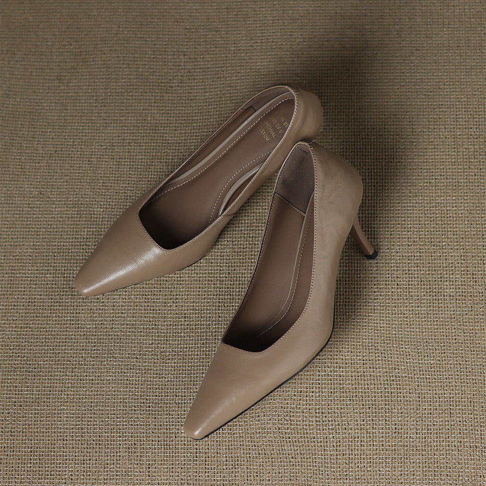 Zala | Leather Heels