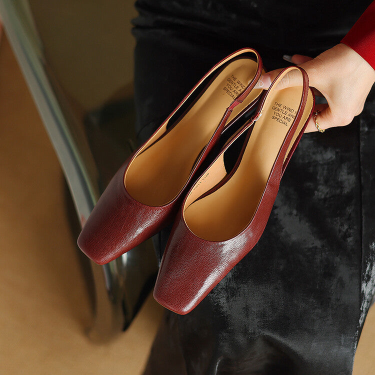 Ersa | Leather Slingbacks