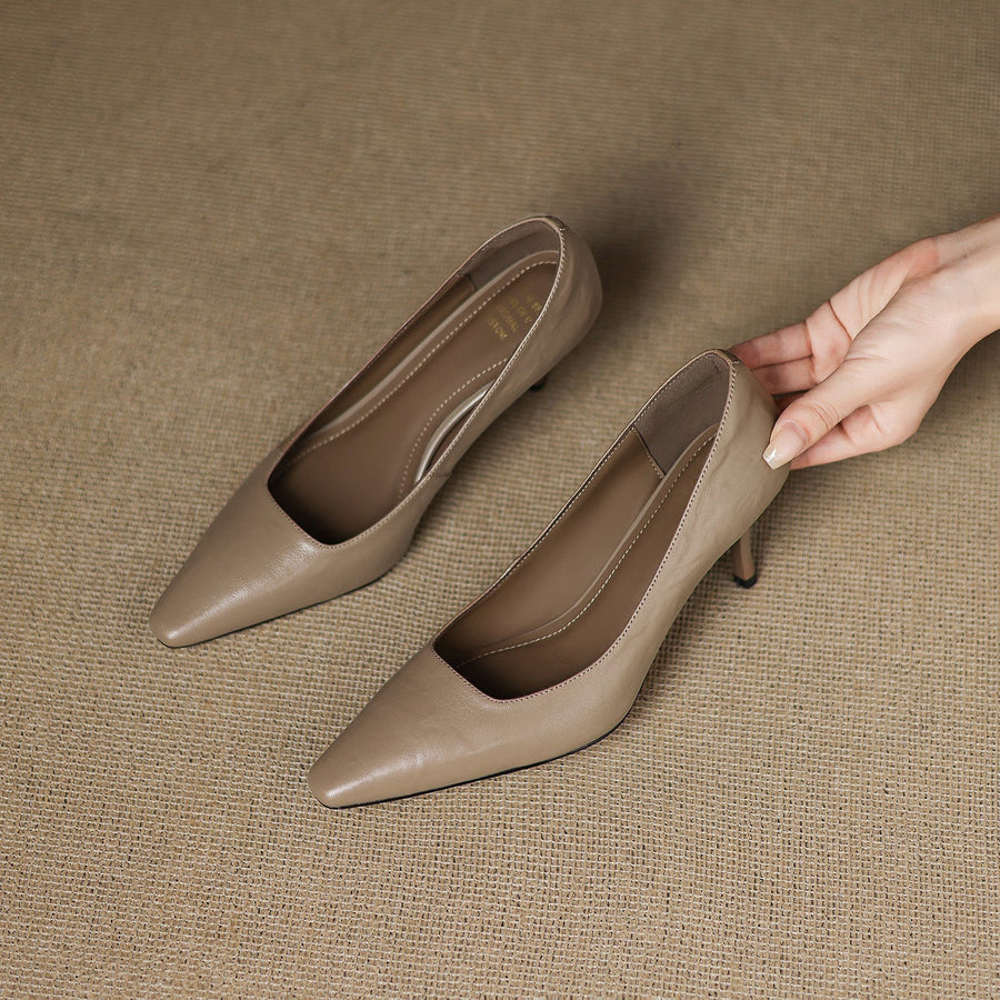 Zala | Leather Heels