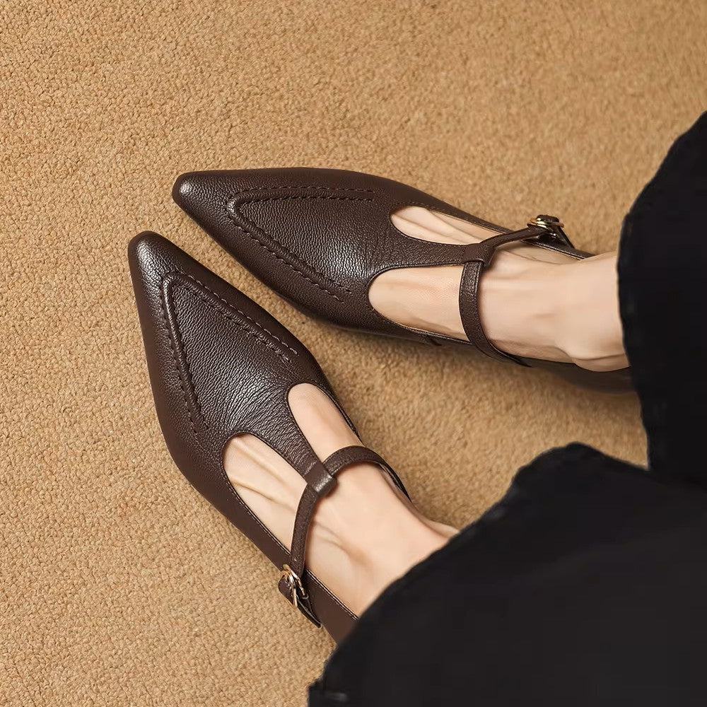 Tirea | Leather Heels