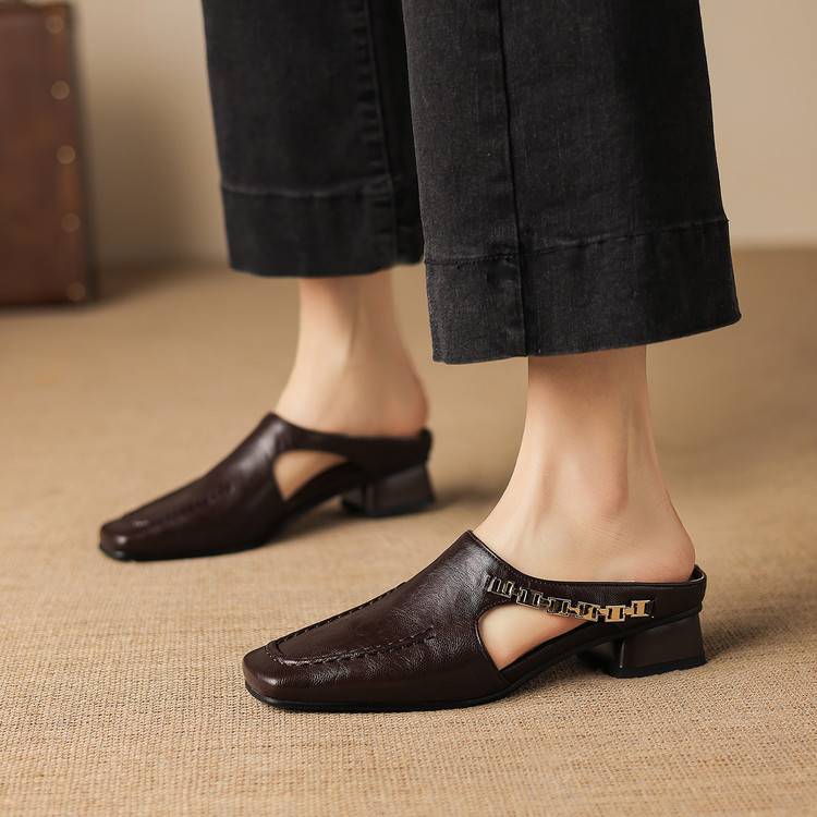 Vyla | Leather Mules