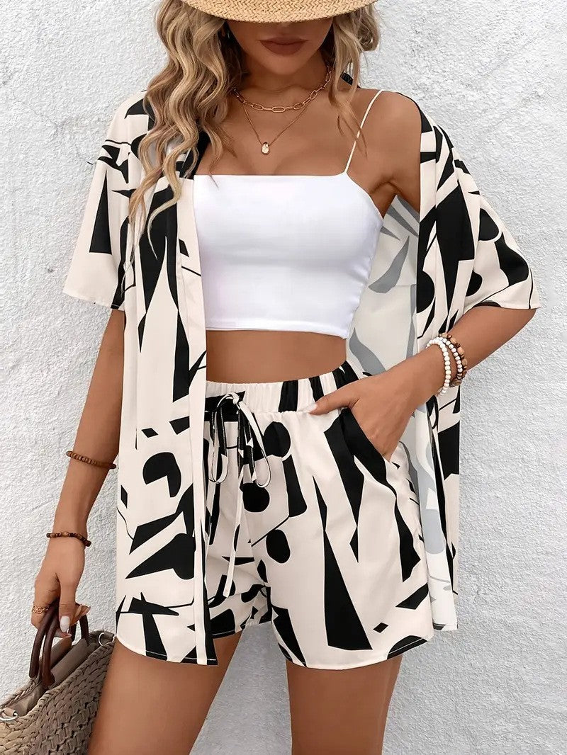 FANNIE™ – Simple Summer Floral Top and Shorts Set