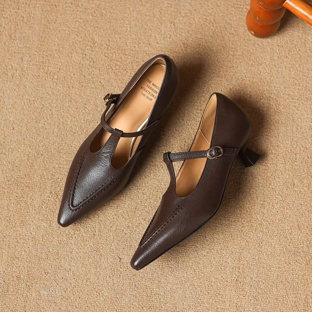 Tirea | Leather Heels