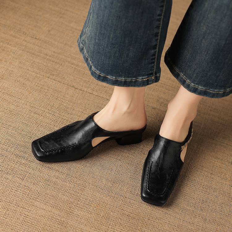 Vyla | Leather Mules