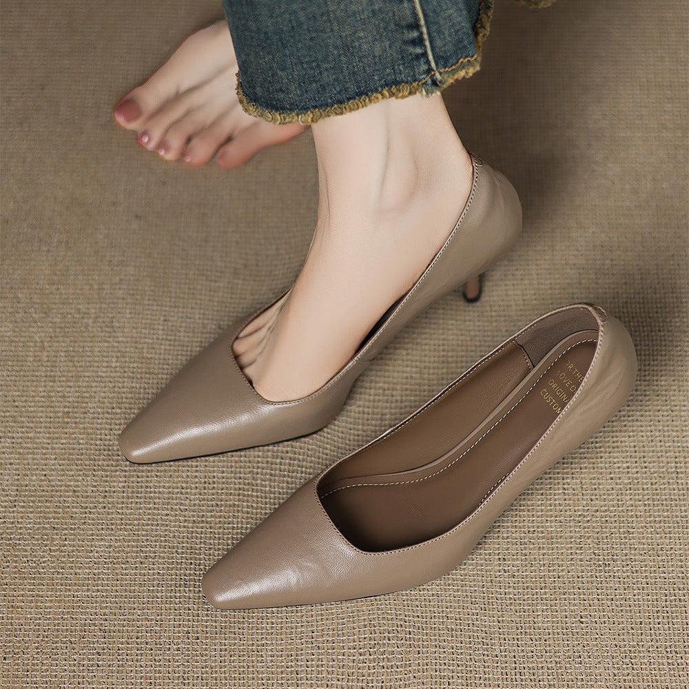 Zala | Leather Heels