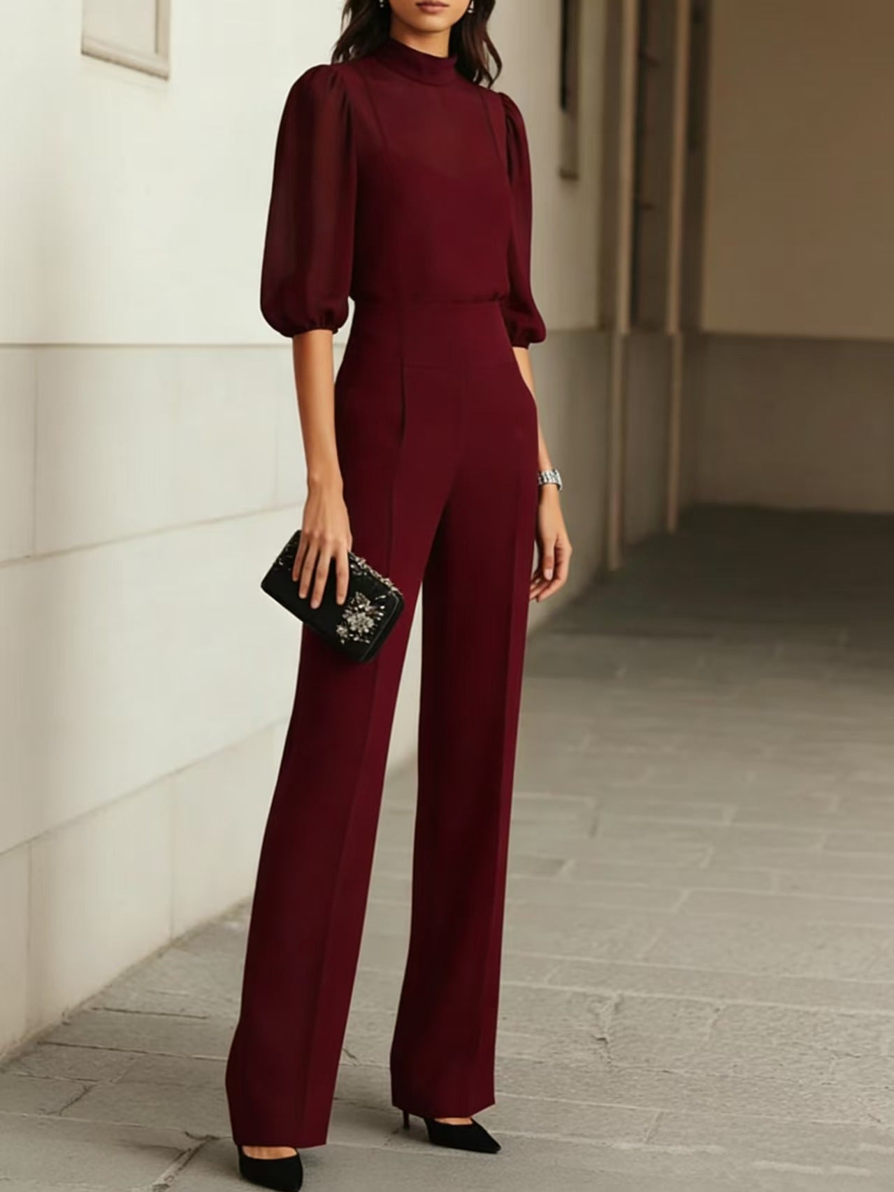Annette | Elegant Wide Leg Trouser Set