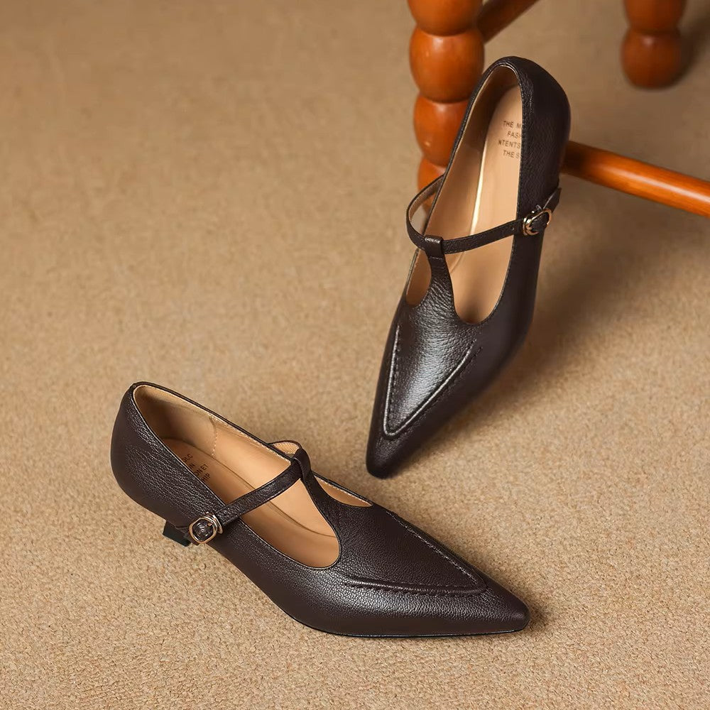 Tirea | Leather Heels