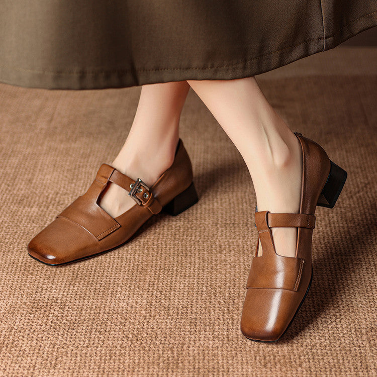 Veyra | Leather Heels