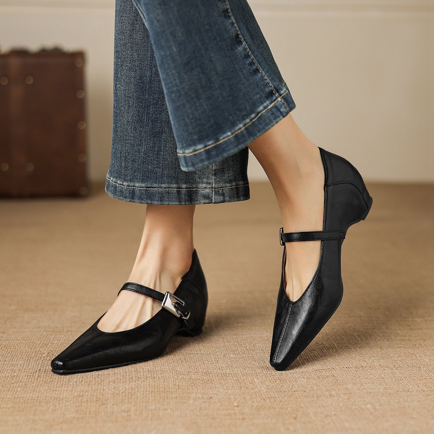Tamsin | Pointed Toe Mary Jane Flat