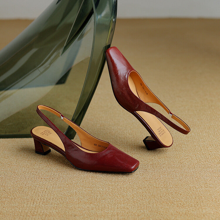 Ersa | Leather Slingbacks