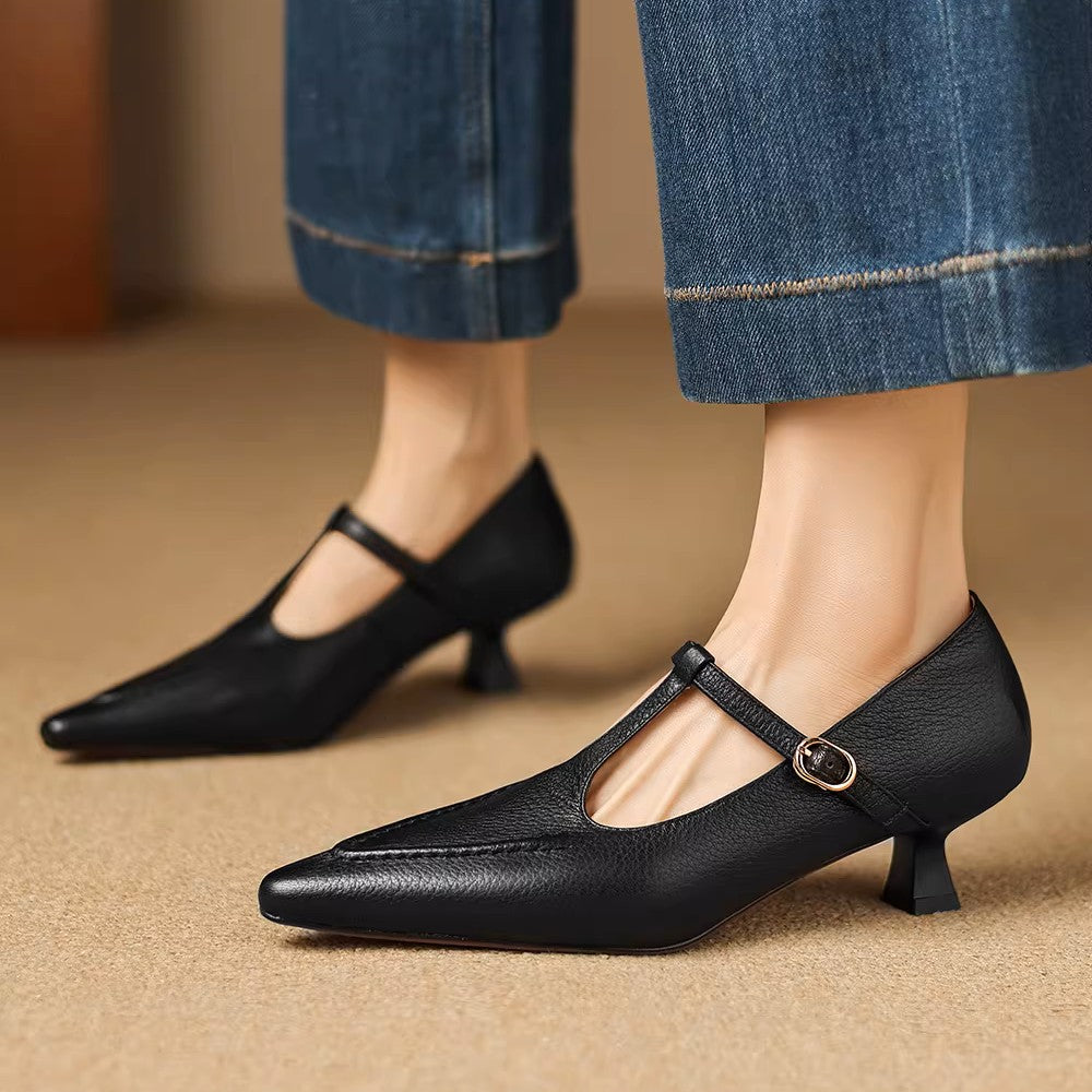 Tirea | Leather Heels