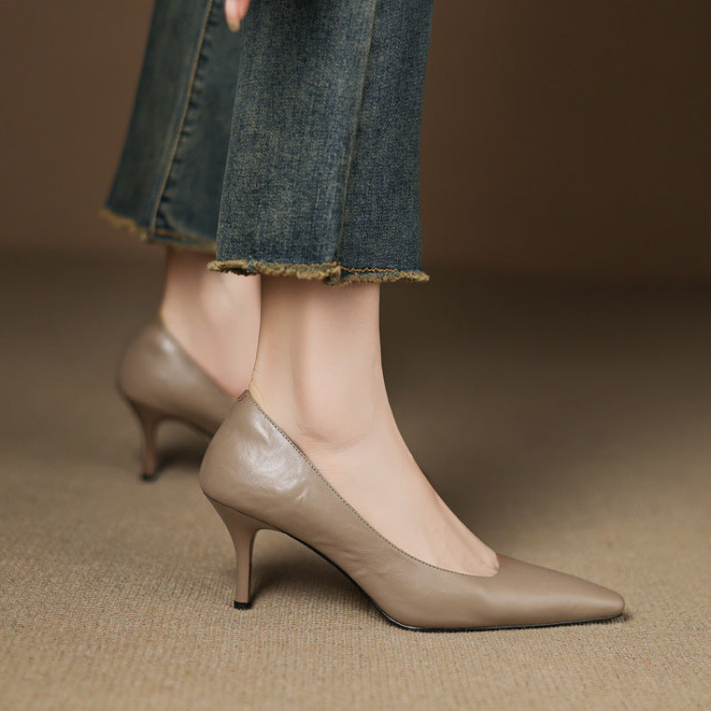Zala | Leather Heels