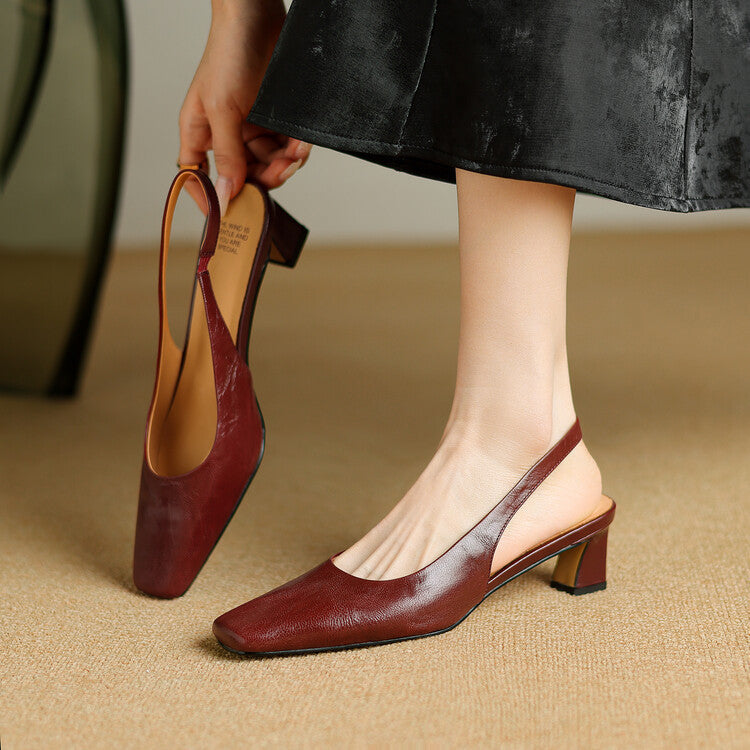 Ersa | Leather Slingbacks