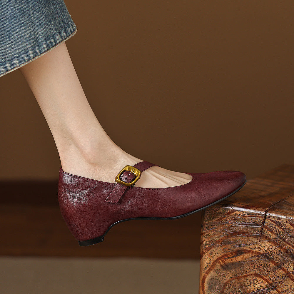 Quira | Round Toe Mary Jane Flat