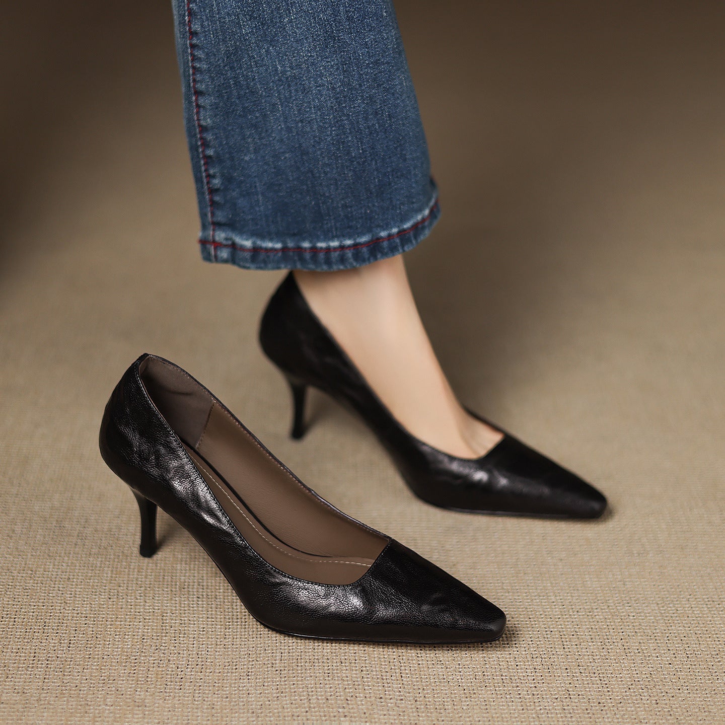 Zala | Leather Heels