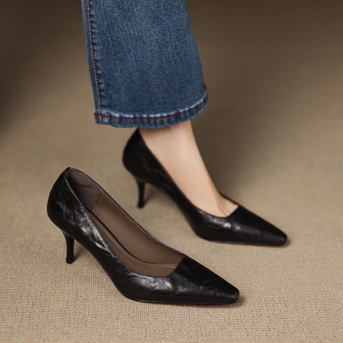 Zala | Leather Heels