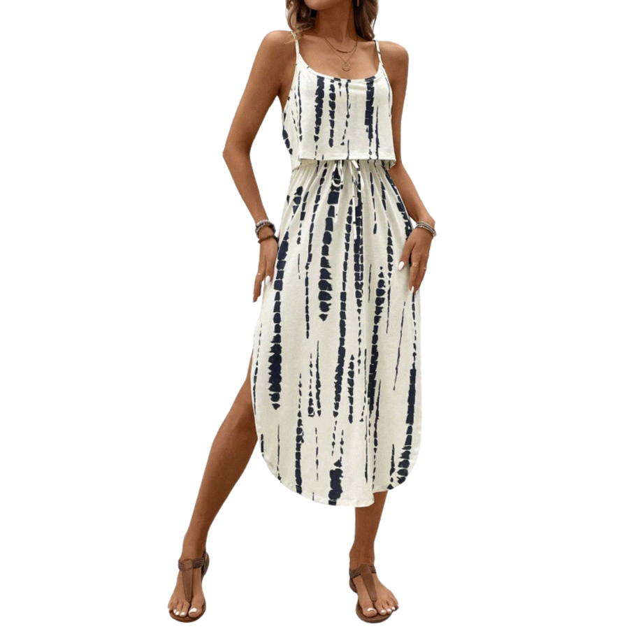 VIVICA™ – Vibrant Printed Spaghetti Strap Dress