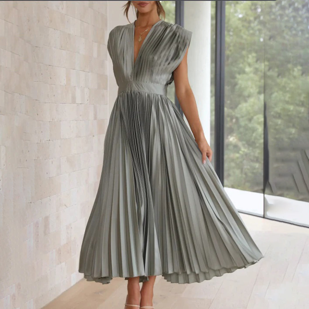Estella | Pleated Midi Dress