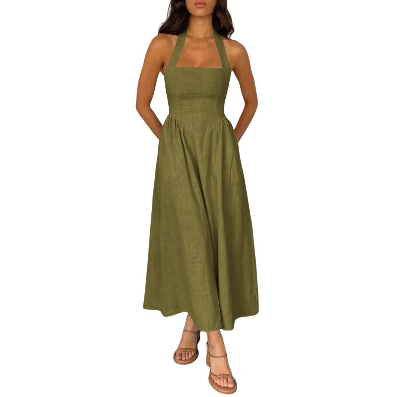 KATE™ – Elegant Sleeveless High-Waist Dress