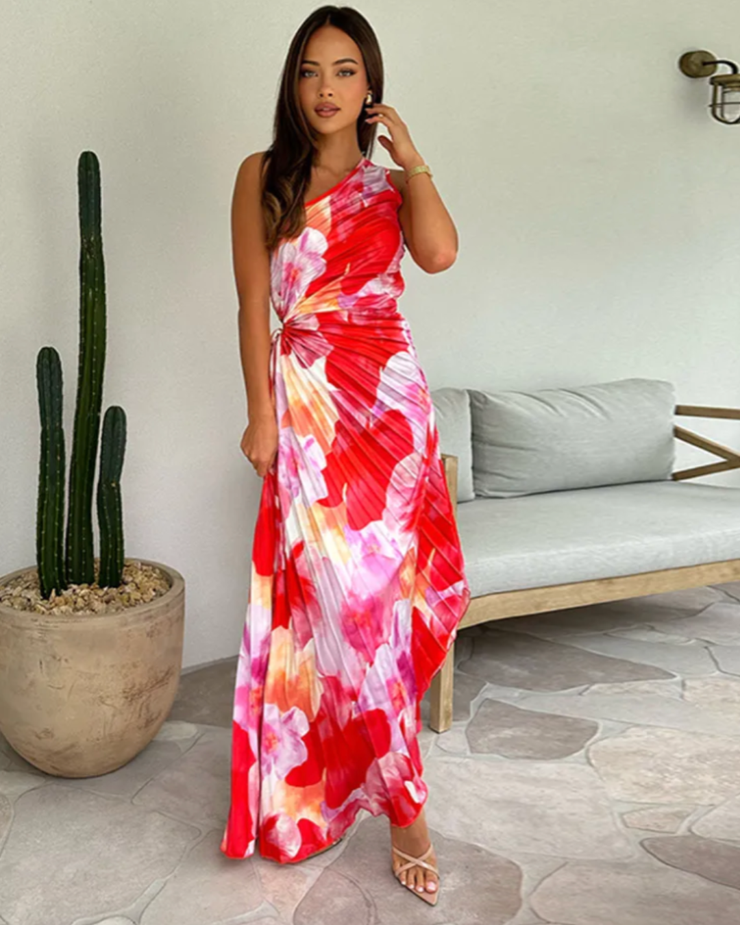 Jorunn | One Shoulder Floral Maxi Dress