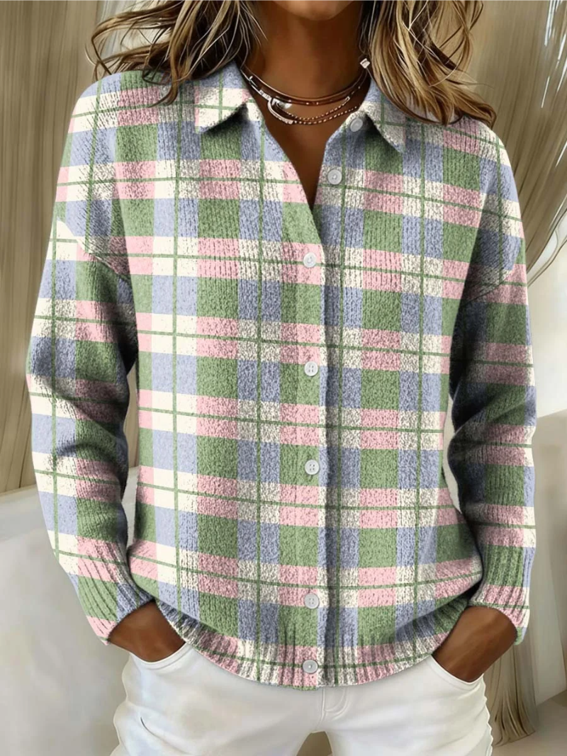 Diane | Soft Checked Button Shirt