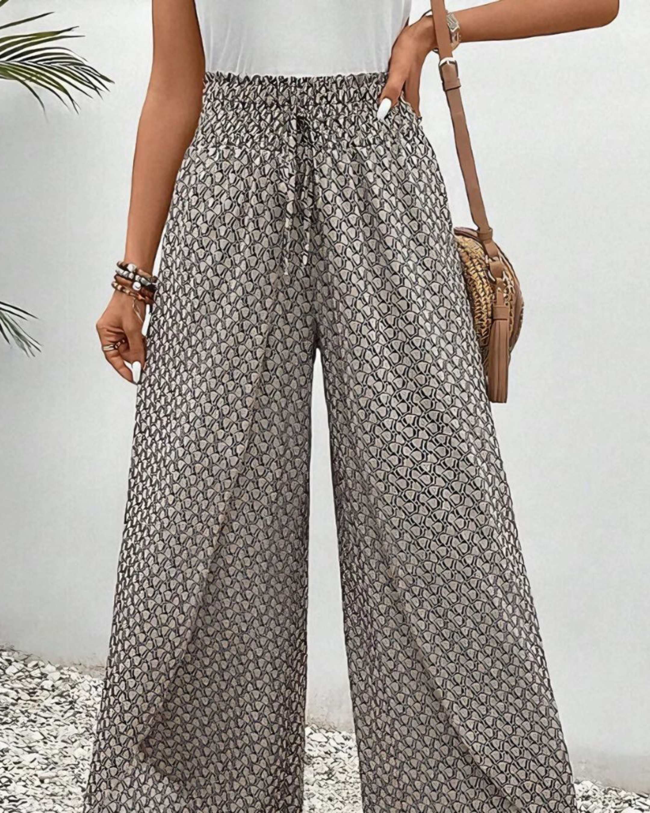 Sahara  | Drift Printed Palazzo Trousers