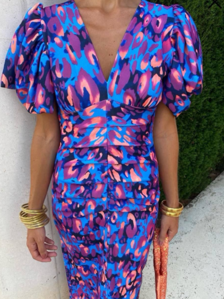 Iolanthe | Vivid Pleated Midi Dress
