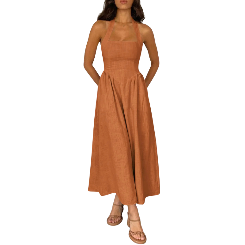 KATE™ – Elegant Sleeveless High-Waist Dress