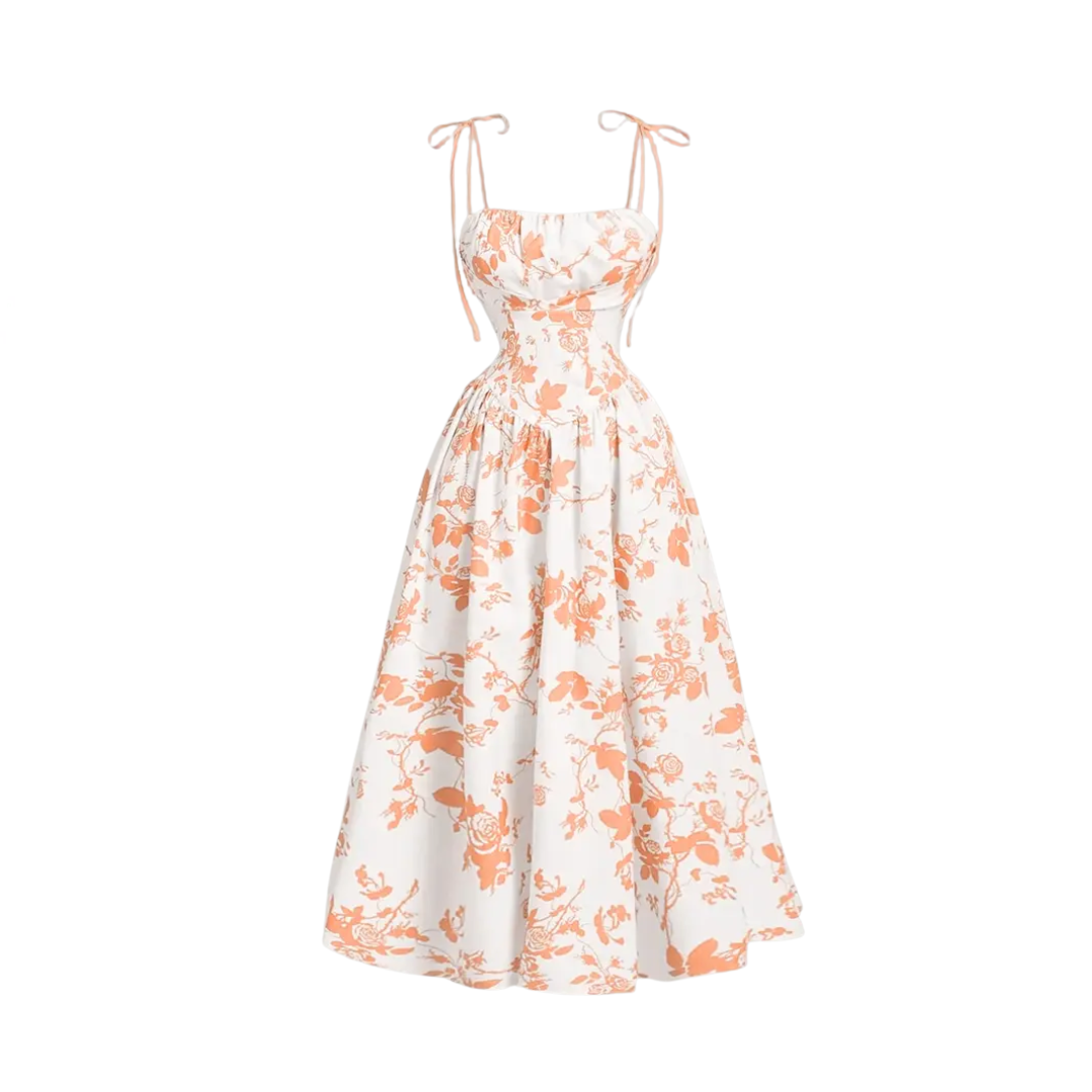 ROSALIE™ – French Floral Tie-Shoulder Cami Dress