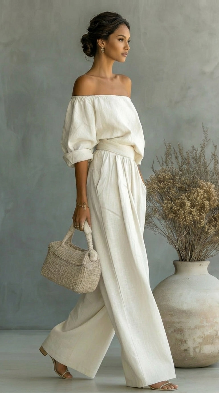 Annette | Relaxed Off Shoulder Two Piece Set