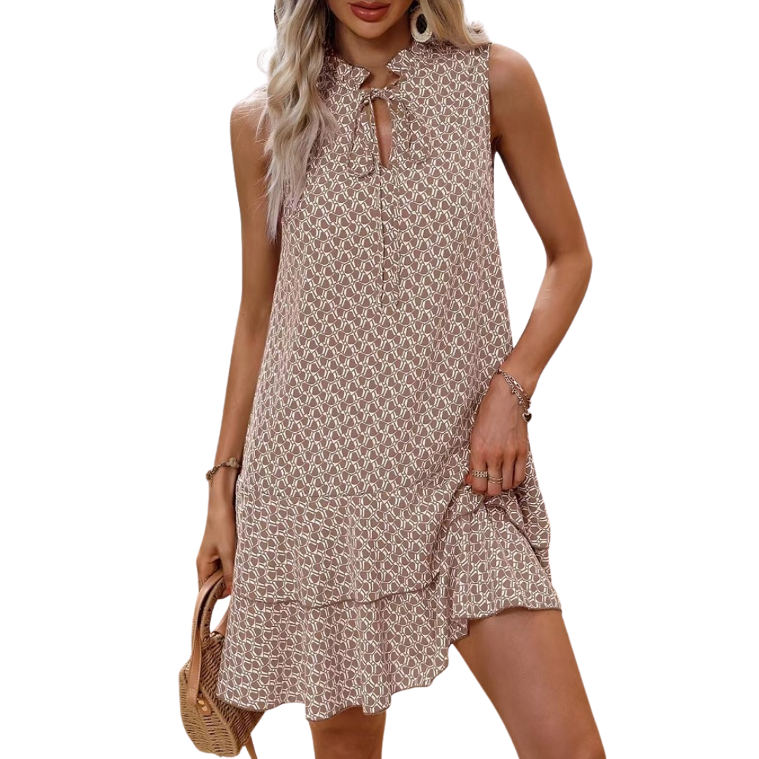 NAOMI™ – Bohemian Printed Strappy Midi Dress