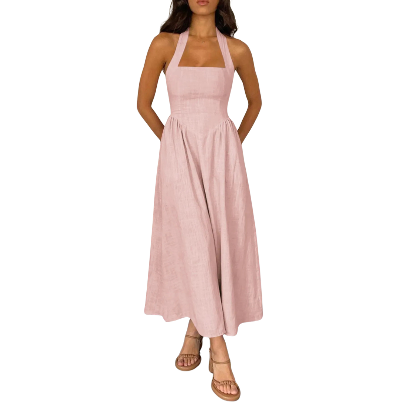 KATE™ – Elegant Sleeveless High-Waist Dress