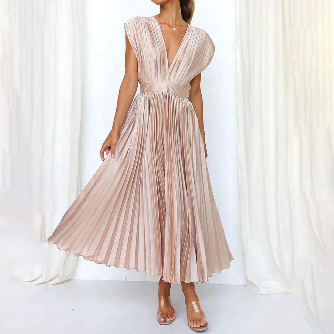 Estella | Pleated Midi Dress