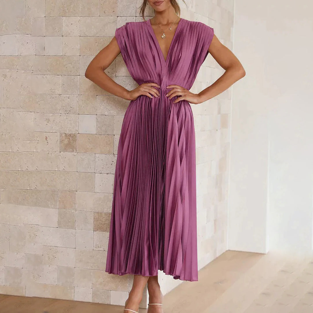 Philippa | Timeless Pleated Midi Dress