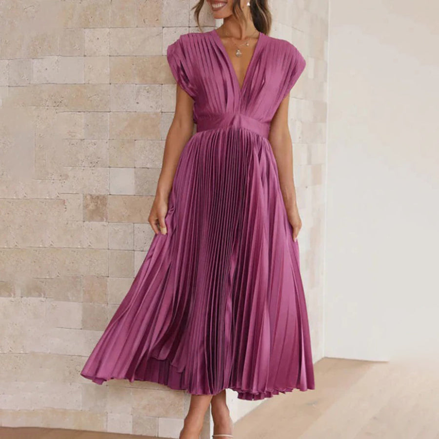 Estella | Pleated Midi Dress