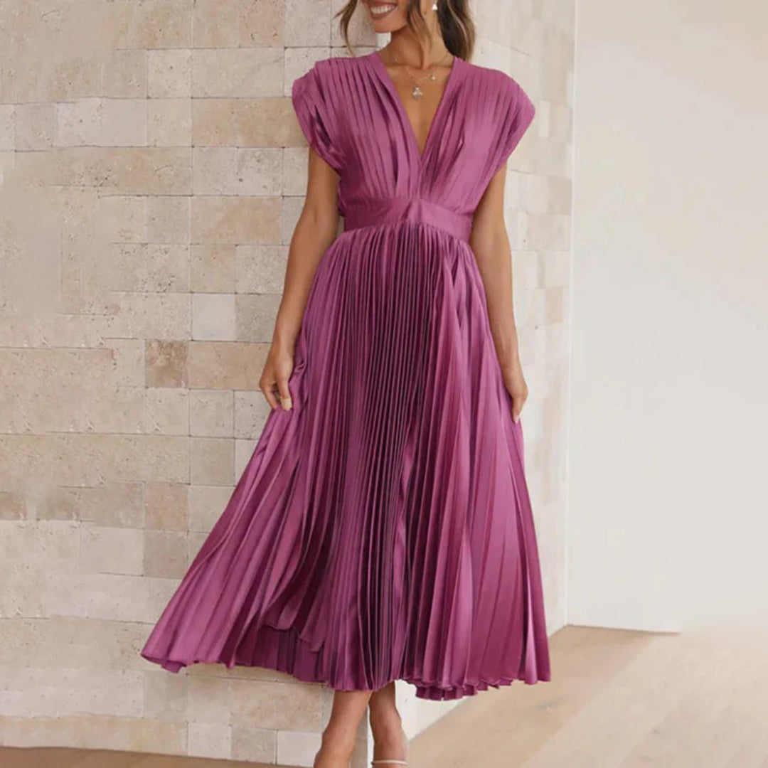 Philippa | Timeless Pleated Midi Dress