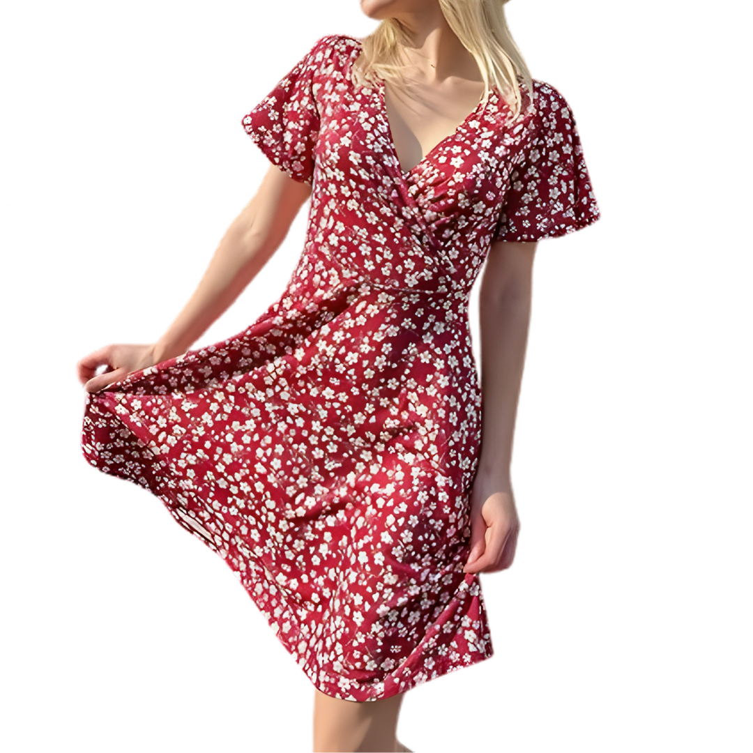 WILLA™ – Floral Swing V-Neck Mini Dress
