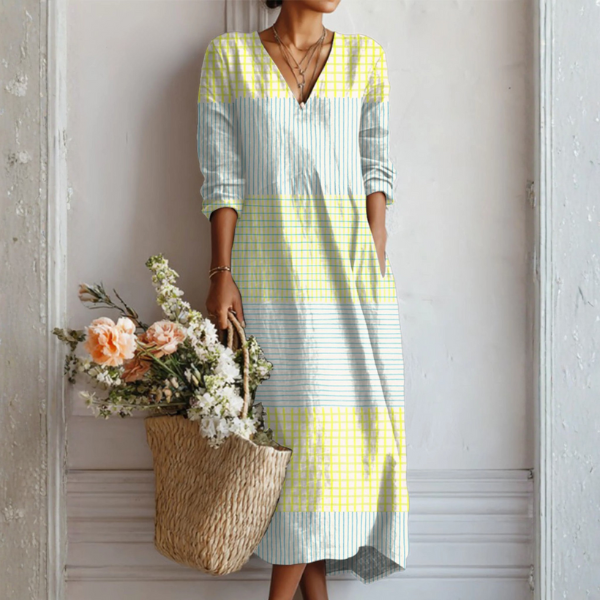 Esther | Relaxed V Neck Midi Dress