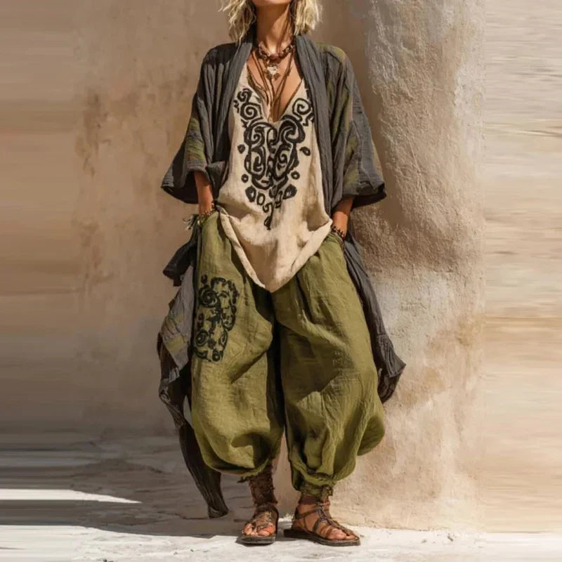 Vivienne | Linen-Blend Two Piece Set