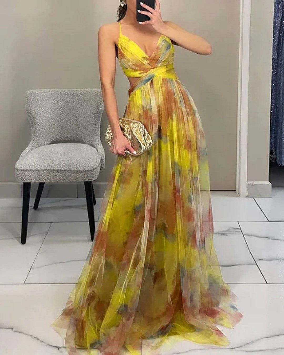 Sabine | Flowing Floral Maxi Dress