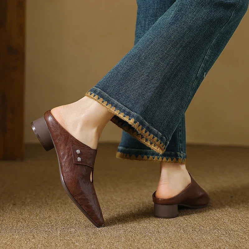Olga | Leather Mules