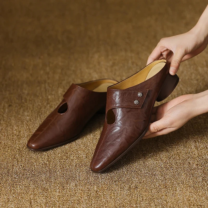 Olga | Leather Mules