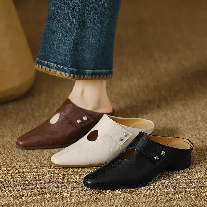 Olga | Leather Mules