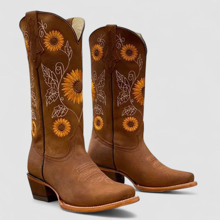 Savannah | Floral Embroidered Western Boots