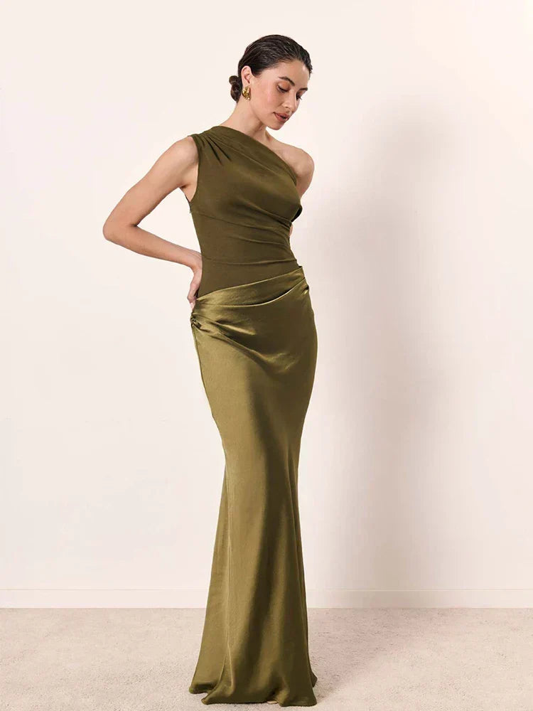 Evangeline | Maxi Dress in Satin