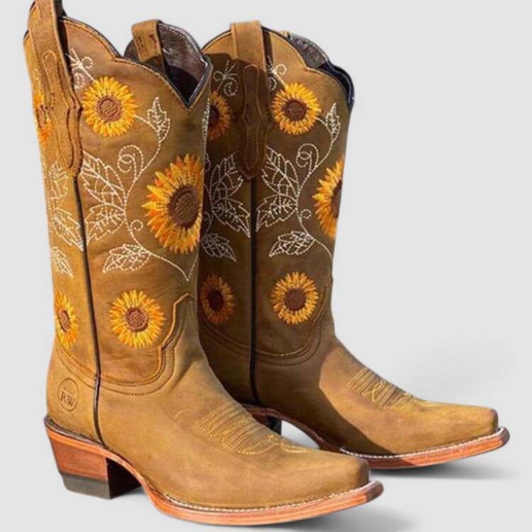 Savannah | Floral Embroidered Western Boots